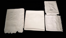 Completo per Letto Matrimoniale Lenzuola Federe Seta 100% Crealba con Ricami