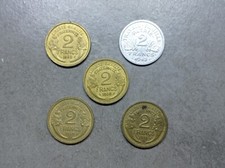 LOT 5 PEZZI MONETE 2 FRANCHI