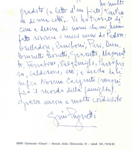 1977 carimate lettera - 1977,