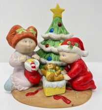 Vintage Cabbage Patch Doll Bambini 1984 Albero di Natale Statuina Xavier Roberts
