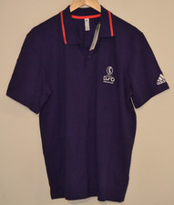 BNWT adidas Womens Euro 2022 Purple Short Sleeve Polo Shirt Mens Size Large