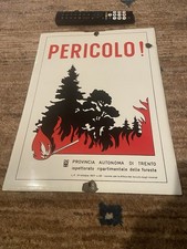 INSEGNA SMALTATA PERICOLO INCENDIO EPOCA No Coca Cola Fanta Sprite Martini