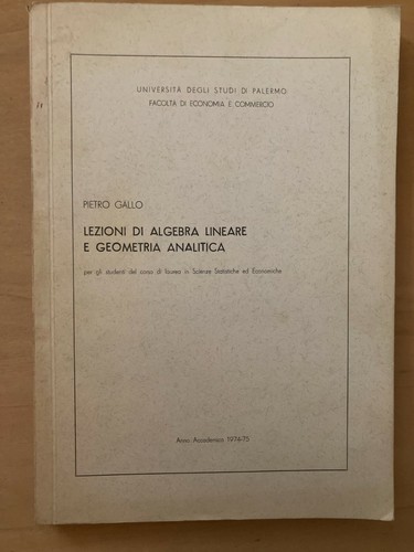 Lezioni algebra lineare e - di,