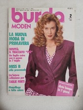 Burda 1989/2 rivista cucito con cartamodelli: Miss B provenzale, taglie forti