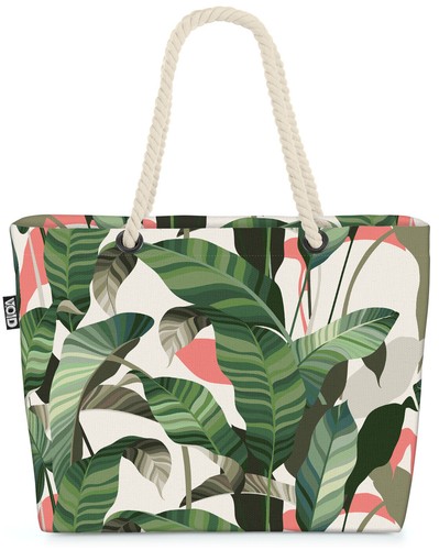 Borsa void rosa - foglie, di