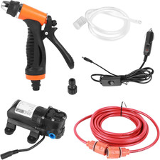 Kit Lavaggio Auto Portatile, Pompa Acqua Elettrica 12V Autoadescante Ad Alta Pre