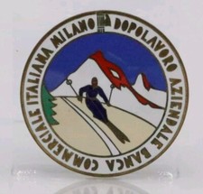 Grande Distintivo Banca Commerciale Italiana Milano Sci Fascismo - Perfetto 