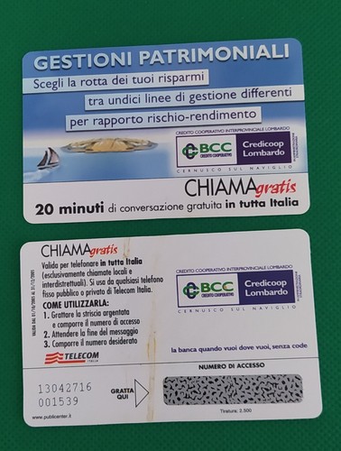 Scheda telefonica nuova tipo