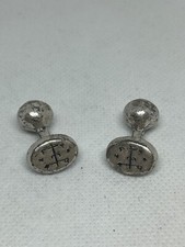 SCOOTER PARIS RARI GEMELLI CAMICIA VINTAGE FATTI A MANO DESIGN SILVER PLATED