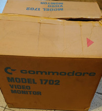 Commodore Video Monitor 1702 (64/128/ATARI XL) + rete/videoc in BOX works 8 bit