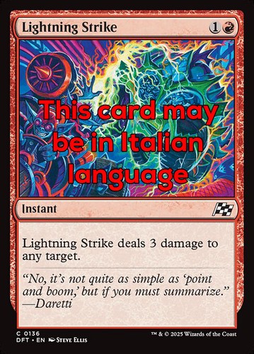 Mtg lightning strike foil - mtg,