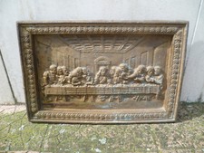 Antico pannello a rilievo in ferro ULTIMA CENA 1952