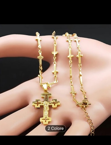 Collana crocifisso unisex - collana,