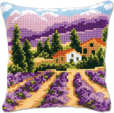 Kit Cuscino Punto Croce PROVENZA Set Ricamo Principianti Cuscini Gobelin Decorat