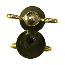 MANOPOLA NERA E ORO FORNO COMMERCIALE SMEG PERNO DIAMETRO 6 mm MOZZO 10 mm