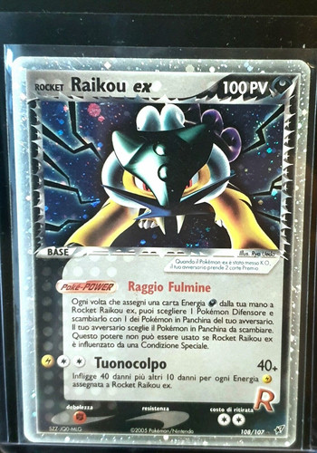 Carta pokemon rocket - raikou, ex