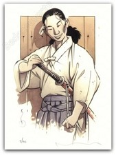 Ex-libris Michetz Le katana 40ex signé 18x24 cm