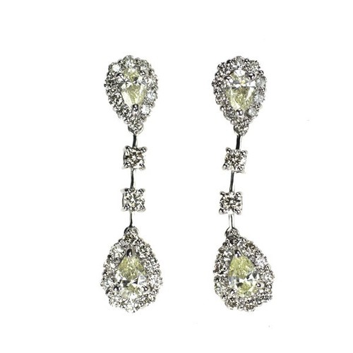 Orecchino con diamanti pt900 - diamanti,