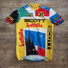 T-shirt maglia bici ciclismo Scott Lattella vintage Svizzera taglia XXL