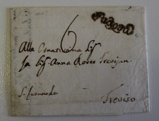 1812??? lettera PADOVA-SAN LEONARDO TREVISO+timbro CORSIVO ALETTE di PADOVA-568