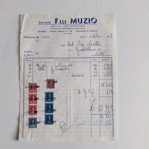 1957 società lli muzio - f.lli,