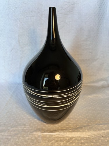 Vaso nero artistico vetro - artistico,