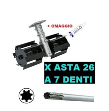 Gruppo Zappette per Decespugliatori Motozappa  Zappetta x Asta 26 a 7 Denti