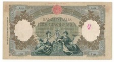 5000 LIRE REPUBBLICHE MARINARE REGINE DEL MARE (MEDUSA) DECR  27 - 10 - 1953