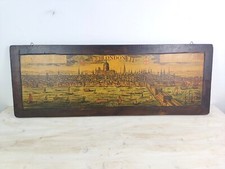 4x Quadro Londra Parigi Hamburgo Amsterdam Quadri 1850-1930 Skyline Città 