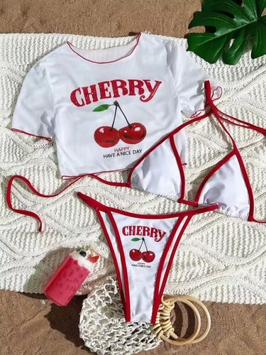 Bikini donna cherry top - bikini,