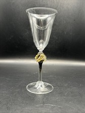 Bellissimo raro bicchiere cordiale da vino champagne di Archimede Seguso di Murano OB
