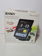 Jensen NUOVO nero rocker docking station per iPad iPod iPhone JiPS-250i NOB NOS