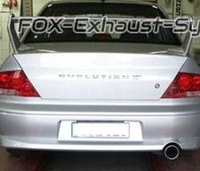Scarico Sportivo Mitsubishi Lancer Evolution VII Evo 7 1x100mm Rotondo Con Abs.