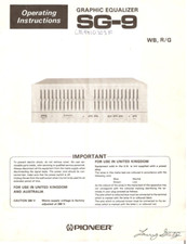 Pioneer manuale - pioneer, sg-9