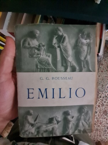 Vecchio libro emilio rousseau - vecchio,