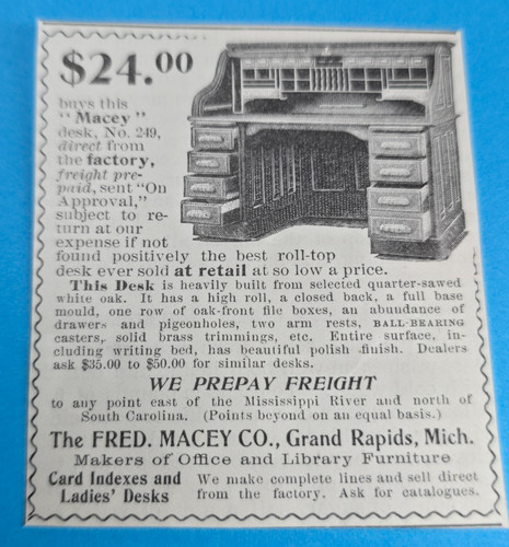 Antique 1898 fred macey co - 1898,