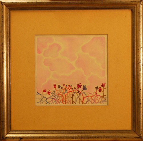 Fiori nuvole rosa - fiori, su