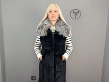 Gilet lungo in vera pelliccia