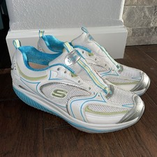 Sneakers Skechers Shape-Ups donna 10 bianche scarpe stringate passeggio tempo libero