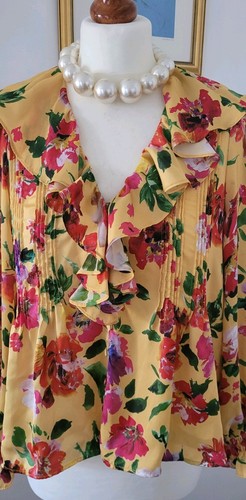 Camicia zara gialla floreale - zara,
