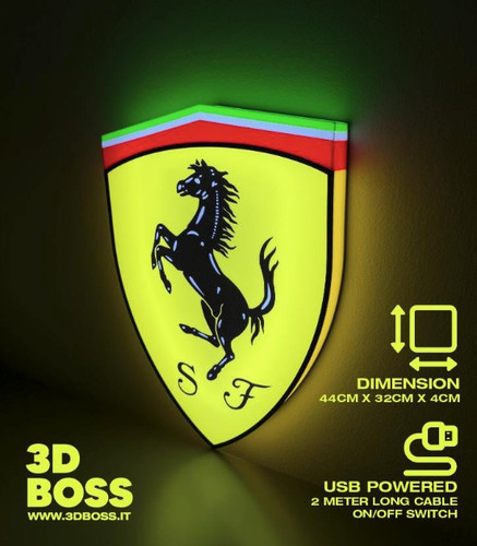 Insegna luminosa ferrari - insegna,