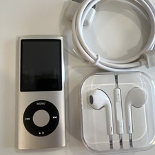 Apple iPod Nano 4a generazione, 16GB, Argento, batteria nuova installata.