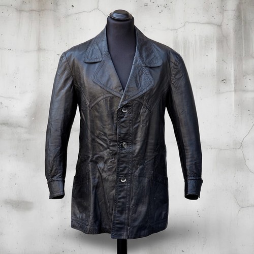 Giacca pelle vintage made - , in