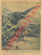 PISANI Vittorio - Elefantessa imbizzarrita sfonda la tenda del circo e irrompe