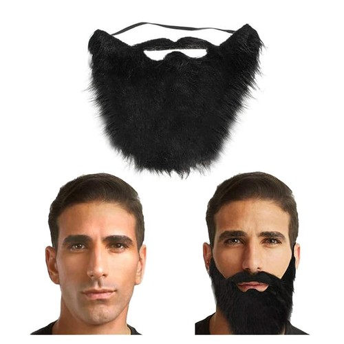 Barba finta nero uomo - barba,