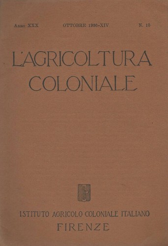 Agricoltura coloniale 10 - n.,
