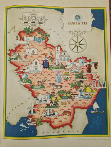 Basilicata vintage cartina - vintage,
