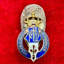Distintivo Misericordia di Firenze smaltato Picchiani Barlacchi 1920 ca