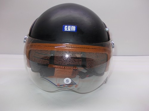 Casco pelle nero con - nero,