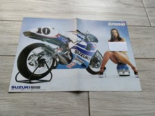 SUPERBIKE SUZUKI RGV500 KENNY ROBERTS WITH TOPLESS MODEL VINTAGE POSTER